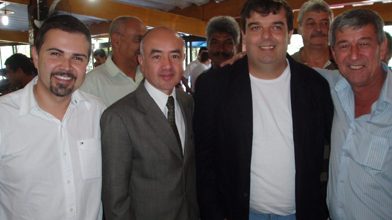 Na Foto:   Caio Matheus Vereador de Bertioga, Joaquim Carlos Pereira - CONFEP,  Marcelo Vilares Presidente da Câmara de Vereadores de Bertioga, Orlando da Silva "Vando" Presidente do PTB de Bertioga.